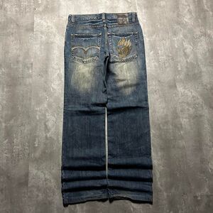 Evisu Men's Blue and Navy Jeans